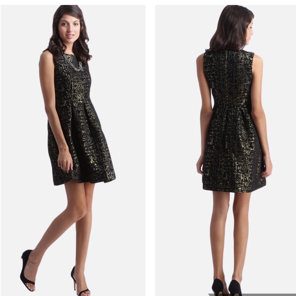 NWT Vera Moda Gold / Black Bon Bon Mini Dress